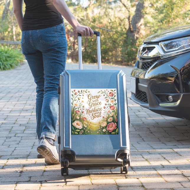 Die Gartenweglandschaft wächst mit Grace extra gro Aufkleber (Koffer Insitu)