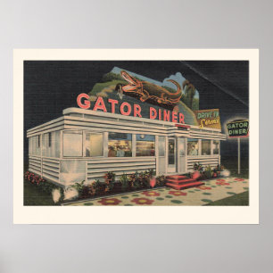 Die Gator Diner Print Poster
