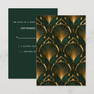 Die Gatsby-Hochzeits-RSVP-Karte RSVP Karte