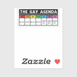 Die Gay-Agenda - LGBT-Stolz Aufkleber