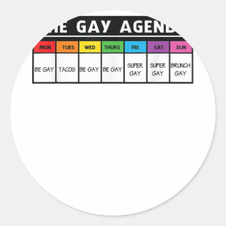 Die Gay-Agenda - LGBT-Stolz Runder Aufkleber