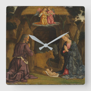 Die Geburt Christi, 1480s Quadratische Wanduhr