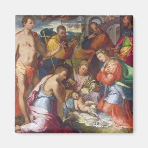 Die Geburt Christi, 1534 (Öl auf Platte) Magnet