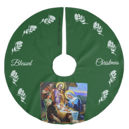 DIE GEBURT CHRISTI #16 POLYESTER WEIHNACHTSBAUMDECKE