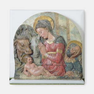 Die Geburt Christi, c.1460 (gemalte Terrakotta) Magnet