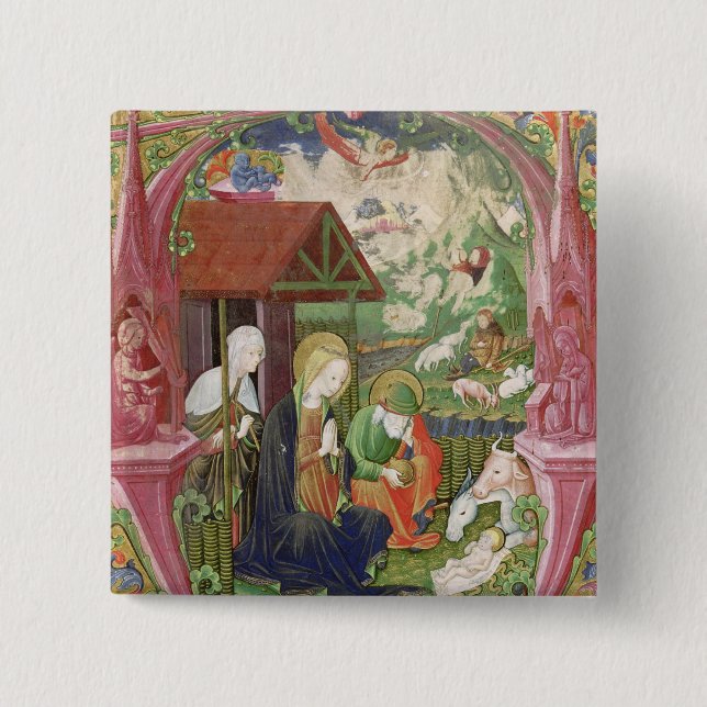 Die Geburt Christi, italienische Nordschule Button (Vorderseite)