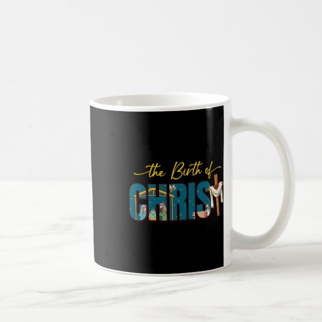 Die Geburt Christi Kreuz religiöse Weihnachten Nat Kaffeetasse (Rechts)