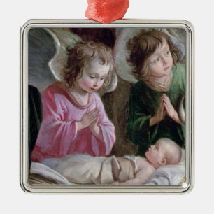 Die Geburt Christi, vom Buxtehude Altar, 1400-10 Silbernes Ornament