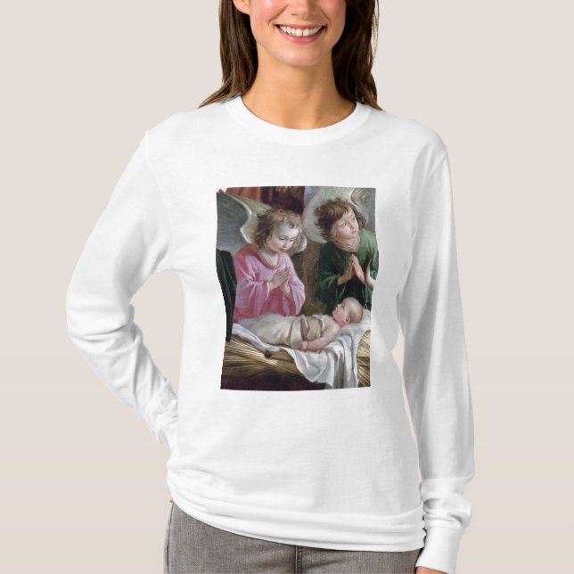 Die Geburt Christi, vom Buxtehude Altar, 1400-10 T-Shirt (Vorderseite)