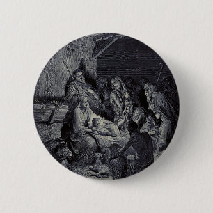 Die Geburt Christi von Gustave Doré Premium-Victor Button