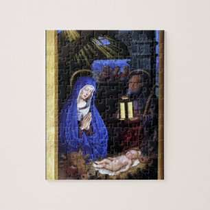 Die Geburt Christi von Jean Bourdichon aus Frankre Puzzle