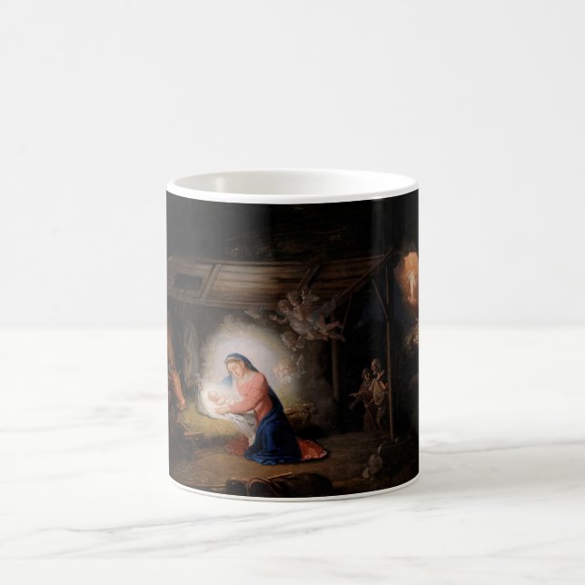 Die Geburt Christi (von Wladimir Borovikowski) Kaffeetasse (Mittel)