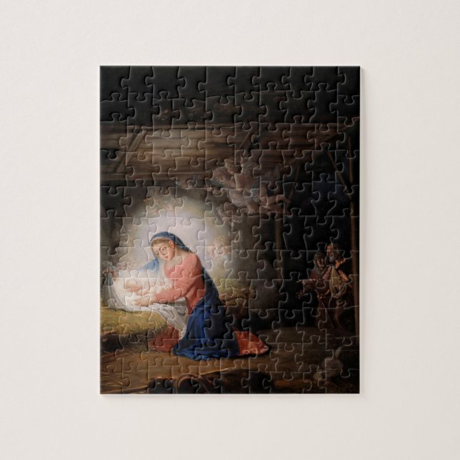 Die Geburt Christi (von Wladimir Borovikowski) Puzzle (Vertikal)
