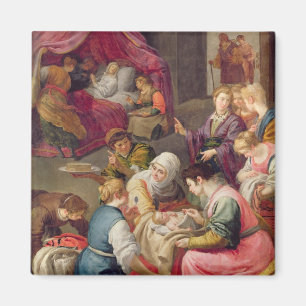 Die Geburt der Jungfrau, 1640 (Öl auf Leinwand) Magnet