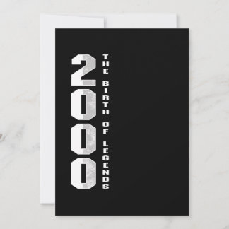Die Geburt der Legenden 2000 20. Geburtstagsgesche Einladung