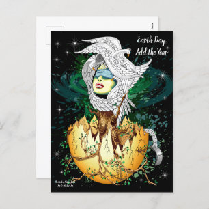 Die Geburt der Mutter Erde Feiertagspostkarte