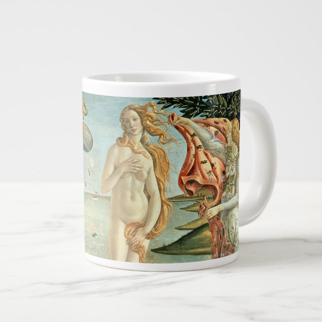 Die Geburt der Venus, c.1485 (Tempera auf der Lein Jumbo-Tasse (Vorderseite Rechts)