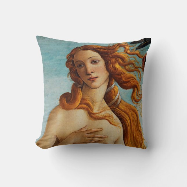 Die Geburt der Venus (Detail), Sandro Botticelli Kissen (Vorderseite)