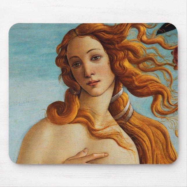 Die Geburt der Venus (Detail), Sandro Botticelli Mousepad (Vorne)