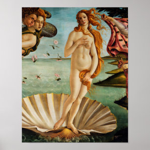 Die Geburt der Venus (Detail), Sandro Botticelli Poster