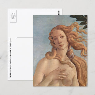 Die Geburt der Venus (Detail) von Sandro Botticell Postkarte