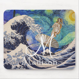 Die Geburt der Venus in der Großen Welle Mousepad