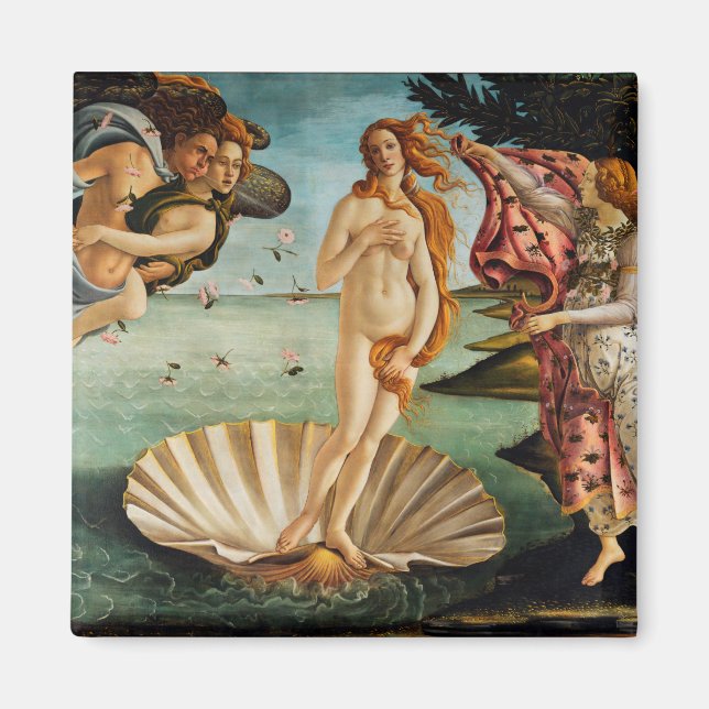 Die Geburt der Venus, Sandro Botticelli, 1485 Magnet (Vorne)