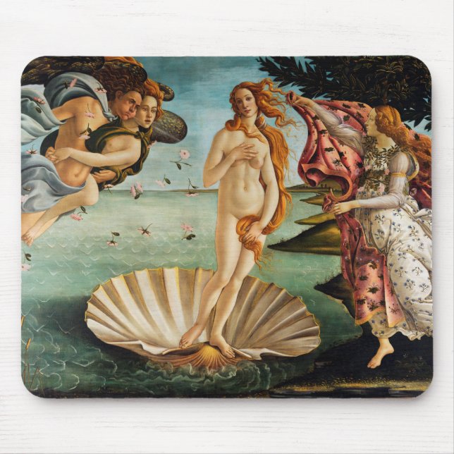 Die Geburt der Venus, Sandro Botticelli, 1485 Mousepad (Vorne)