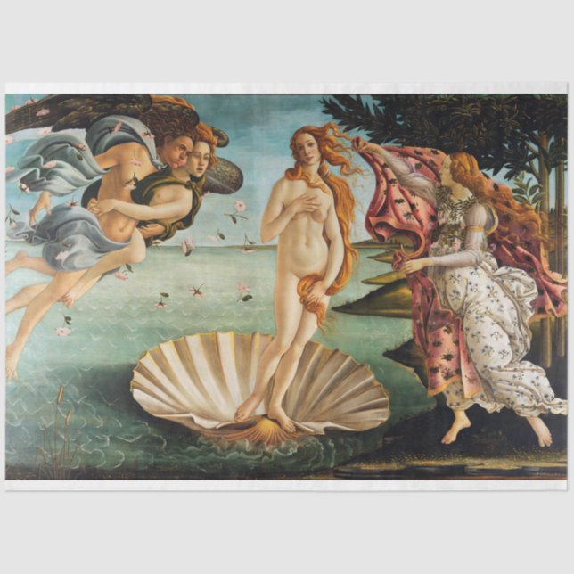 Die Geburt der Venus, Sandro Botticelli, 1485 Seidenpapier (Vorderseite)