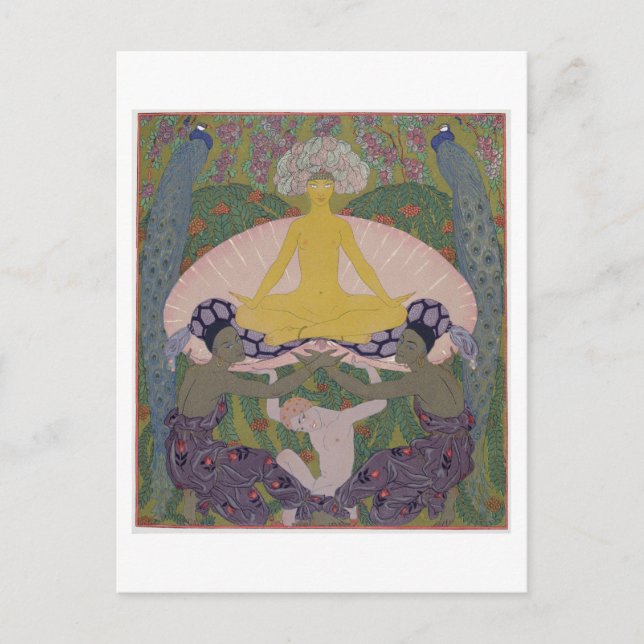 Die Geburt der Venus (Tinte und W/c auf Papier) (s Postkarte (Vorderseite)