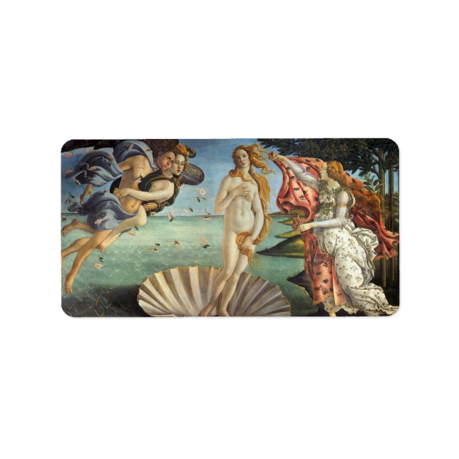 Die Geburt der Venus von Sandro Botticelli Adressaufkleber (Vorne)