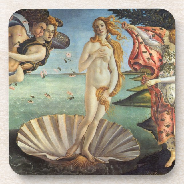 Die Geburt der Venus von Sandro Botticelli Getränkeuntersetzer (Vorderseite)