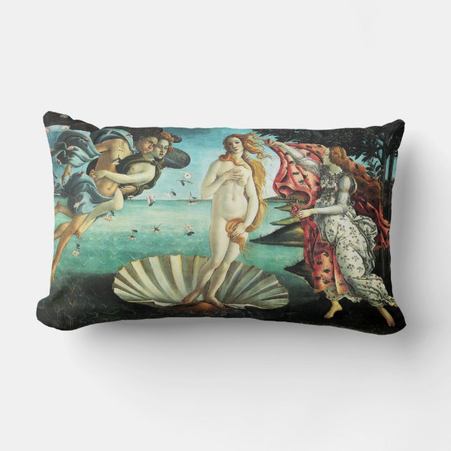 Die Geburt der Venus von Sandro Botticelli Lendenkissen (Vorderseite)
