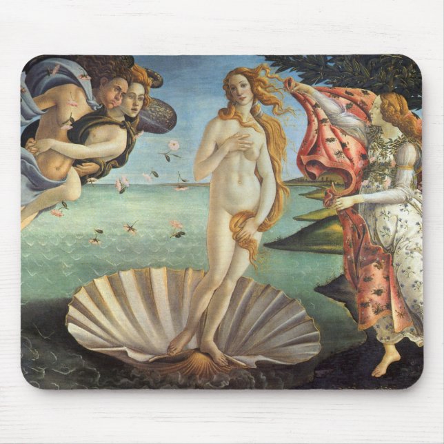 Die Geburt der Venus von Sandro Botticelli Mousepad (Vorne)