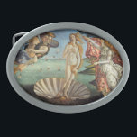 Die Geburt der Venus von Sandro Botticelli Ovale Gürtelschnalle<br><div class="desc">Die Geburt der Venus (c. 1482-1486) von Sandro Botticelli (1444-1510) ist eine Vintage Renaissance-Ära feiner Kunst mythologischer Malerei. Die Göttin Venus ist aus dem Meer als vollgewachsene Frau hervorgegangen und ist in einer großen Muschel am Meer stehend.</div>