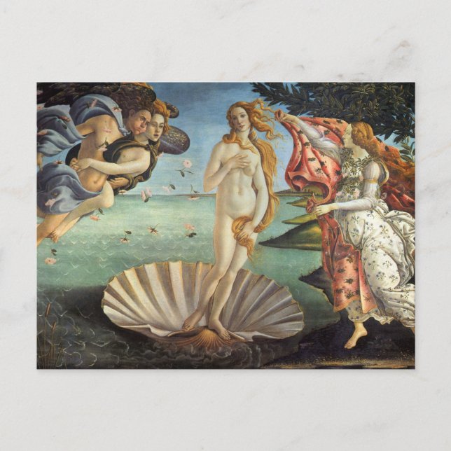 Die Geburt der Venus von Sandro Botticelli Postkarte (Vorderseite)