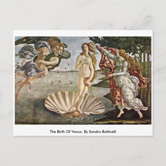 Die Geburt der Venus. von Sandro Botticelli Postkarte (Vorderseite)