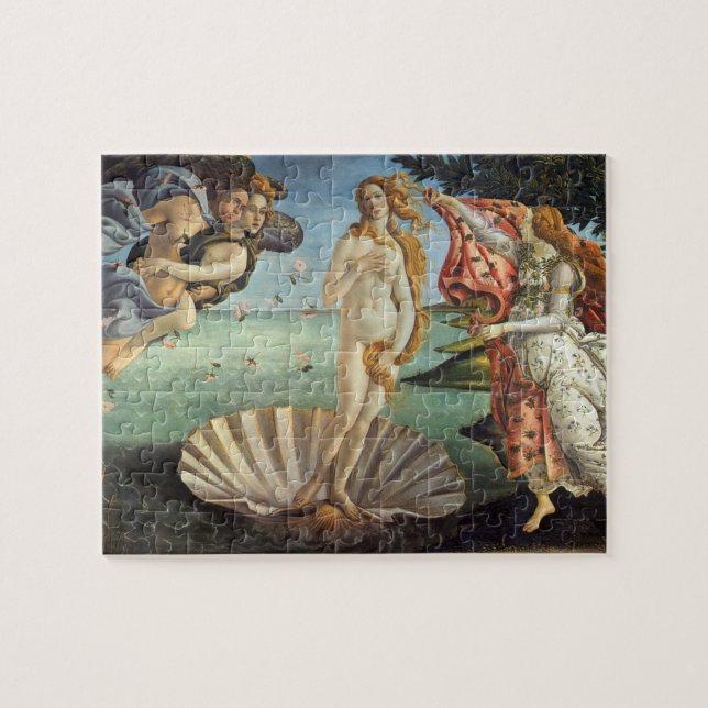 Die Geburt der Venus von Sandro Botticelli Puzzle (Horizontal)