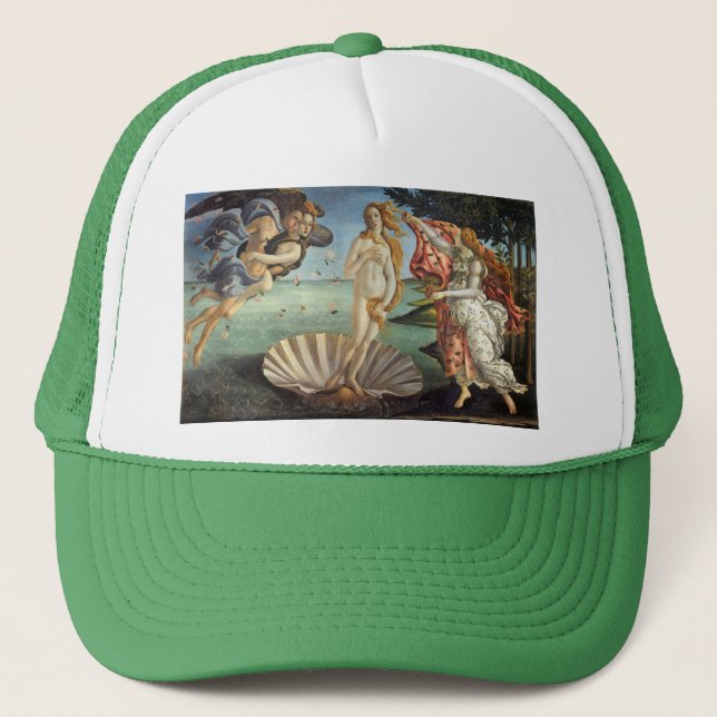 Die Geburt der Venus von Sandro Botticelli Truckerkappe (Vorderseite)