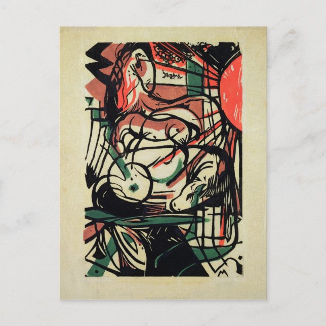 Die Geburt des Pferdes, 1913 Postkarte (Vorderseite)