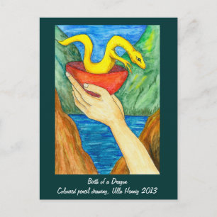 Die Geburt einer Drachenpostkarte Postkarte