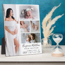 Die Geburt eines neugeborenen Kindes steht für fün Fotoplatte