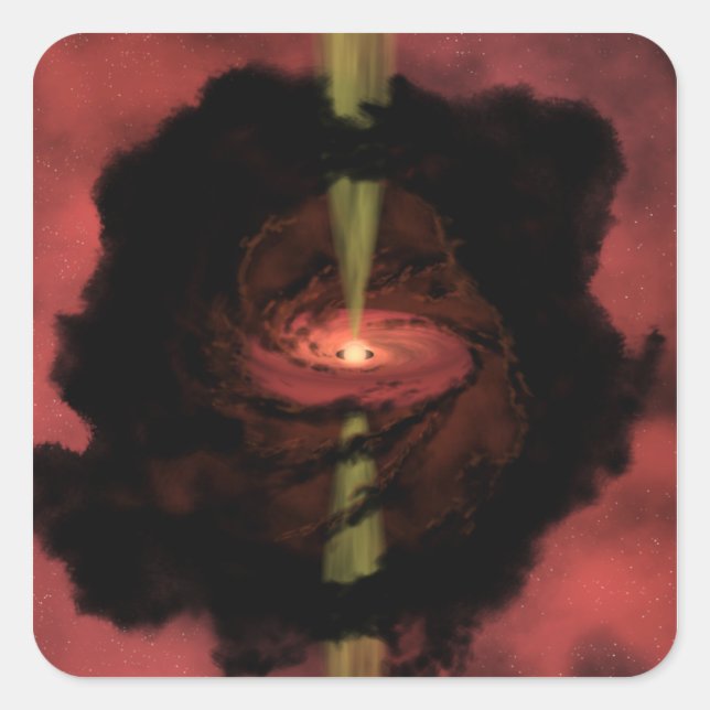 Die Geburt eines Sterns Quadratischer Aufkleber (Vorderseite)