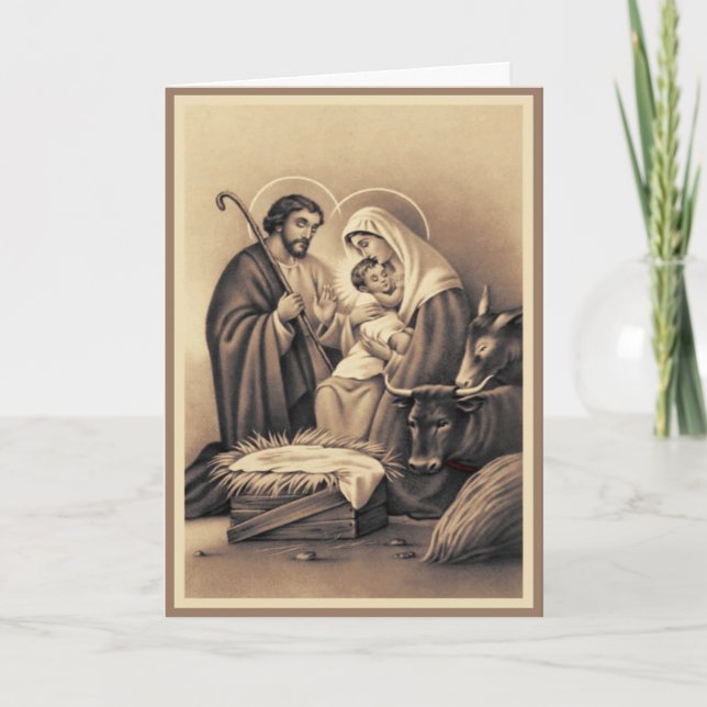 Die Geburt Feiertagskarte (Vorderseite)