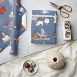 Die Geburt in Aquarellfarben Geschenkpapier
