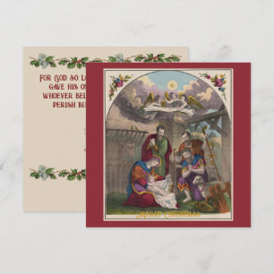 Die Geburt Jesu Christi-Flachkarte Feiertagskarte