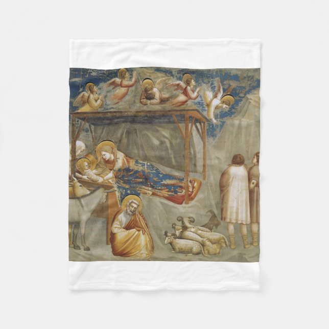 Die Geburt Jesu Christi von Giotto Fleecedecke (Vorderseite)