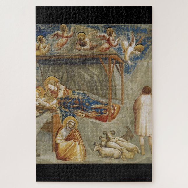 Die Geburt Jesu Christi von Giotto Puzzle (Vertikal)
