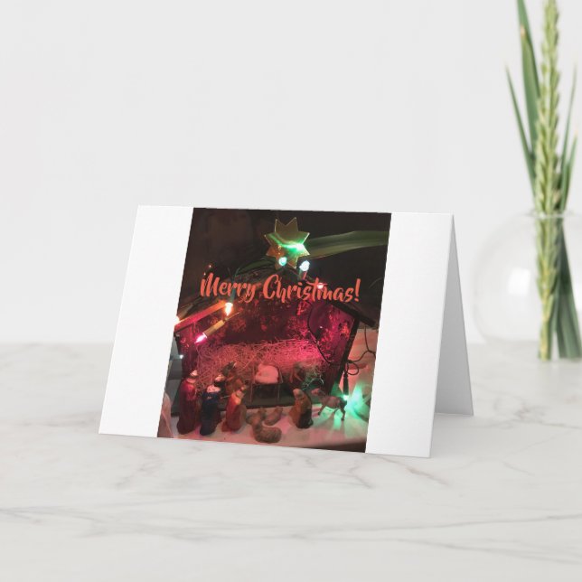 Die Geburt Jesu Feiertagskarte (Vorderseite)