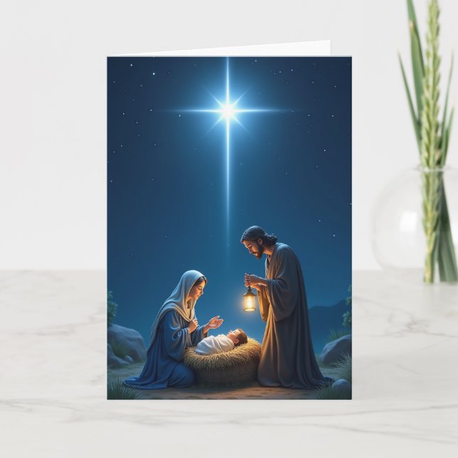 Die Geburt Jesu Karte (Vorderseite)